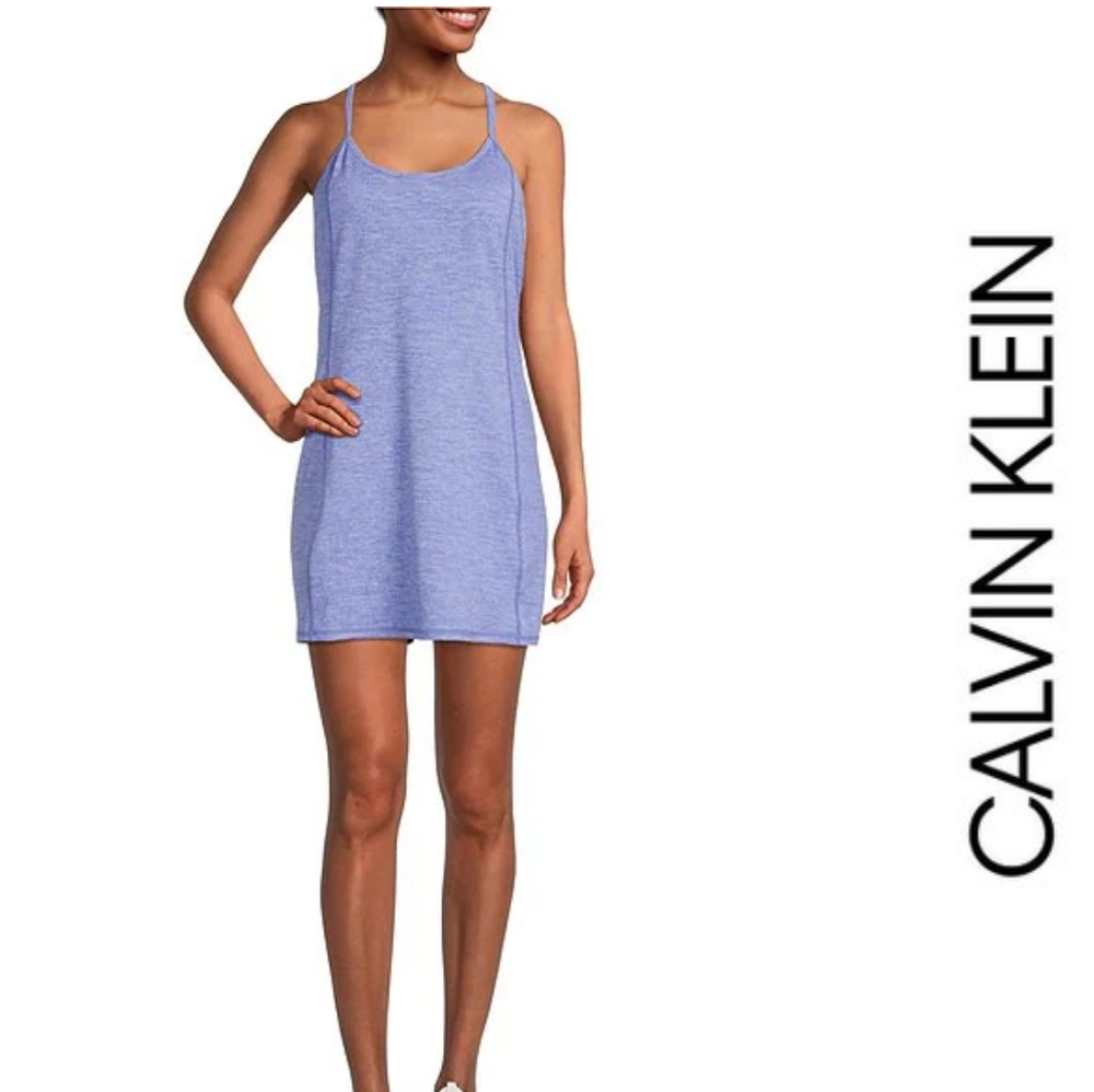 Calvin Klein Stretch Strappy Tank Back Dress